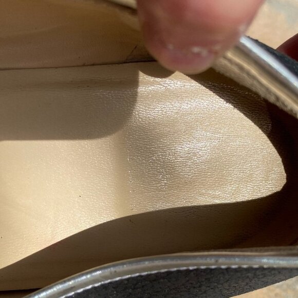 Alfani Silver Loafers Slip On Flats Size 11 Narrow Almond Toe Shoes Oxford Shoes - Picture 9 of 10